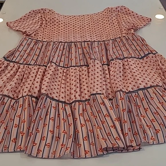 LIKE NEW Urban Outfitters Ragdoll Swing Boho Vibe Short Sleeved Mini Dress - Picture 11 of 13